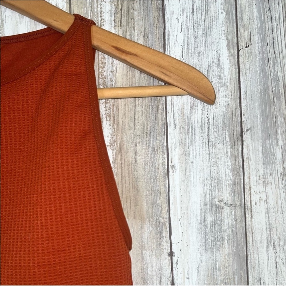Calia High Neck Women’s Sports Crop Top in Orange/Brown Size Small - Picture 3 of 5